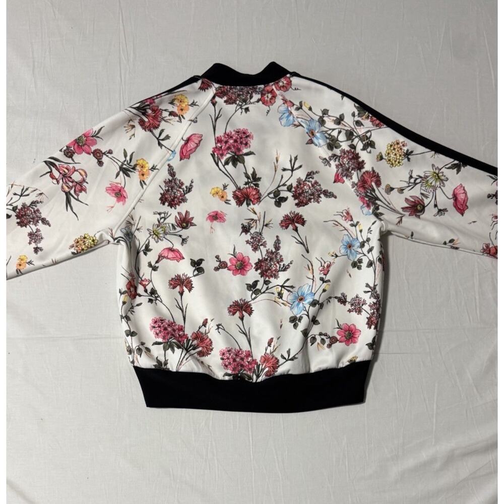 Pam & Gela Floral Print Bomber Jacket Zip Front Size Small - Picture 5 of 8